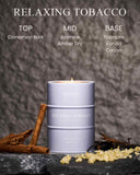 M&SENSE Bougie tabac cire végétale, combustion lente pour une ambiance durable