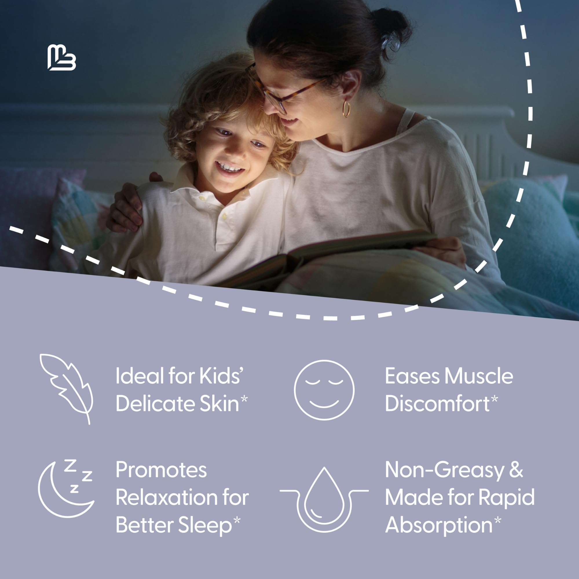 Crème magnésium lavande pour bébé avec camomille, hydratation douce.
