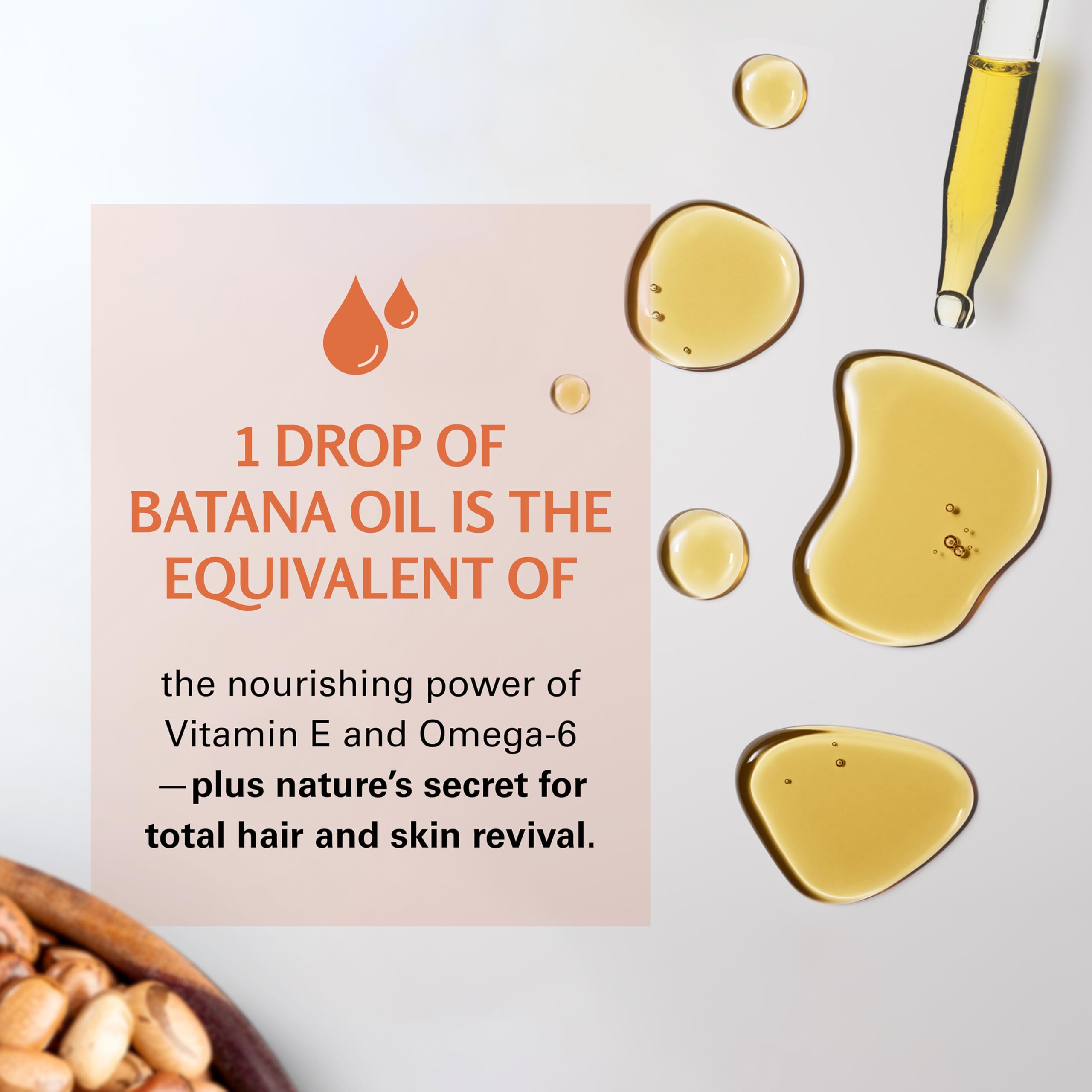 M3 Naturals Huile Batana – emballage en verre sombre préservant l’efficacité.