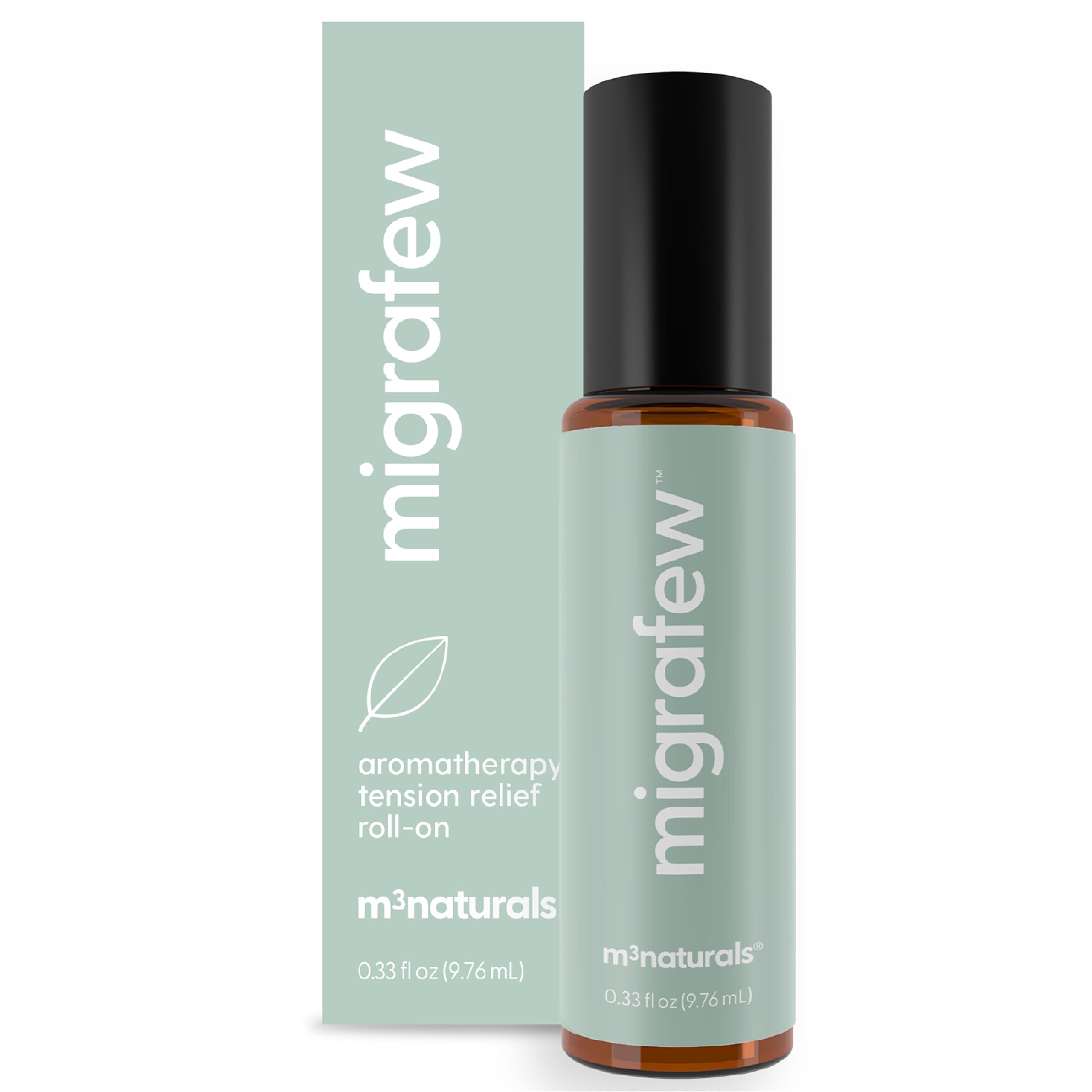 MigraFew Roll-On de M3 Naturals : emballage prêt à emporter pour une utilisation rapide.
