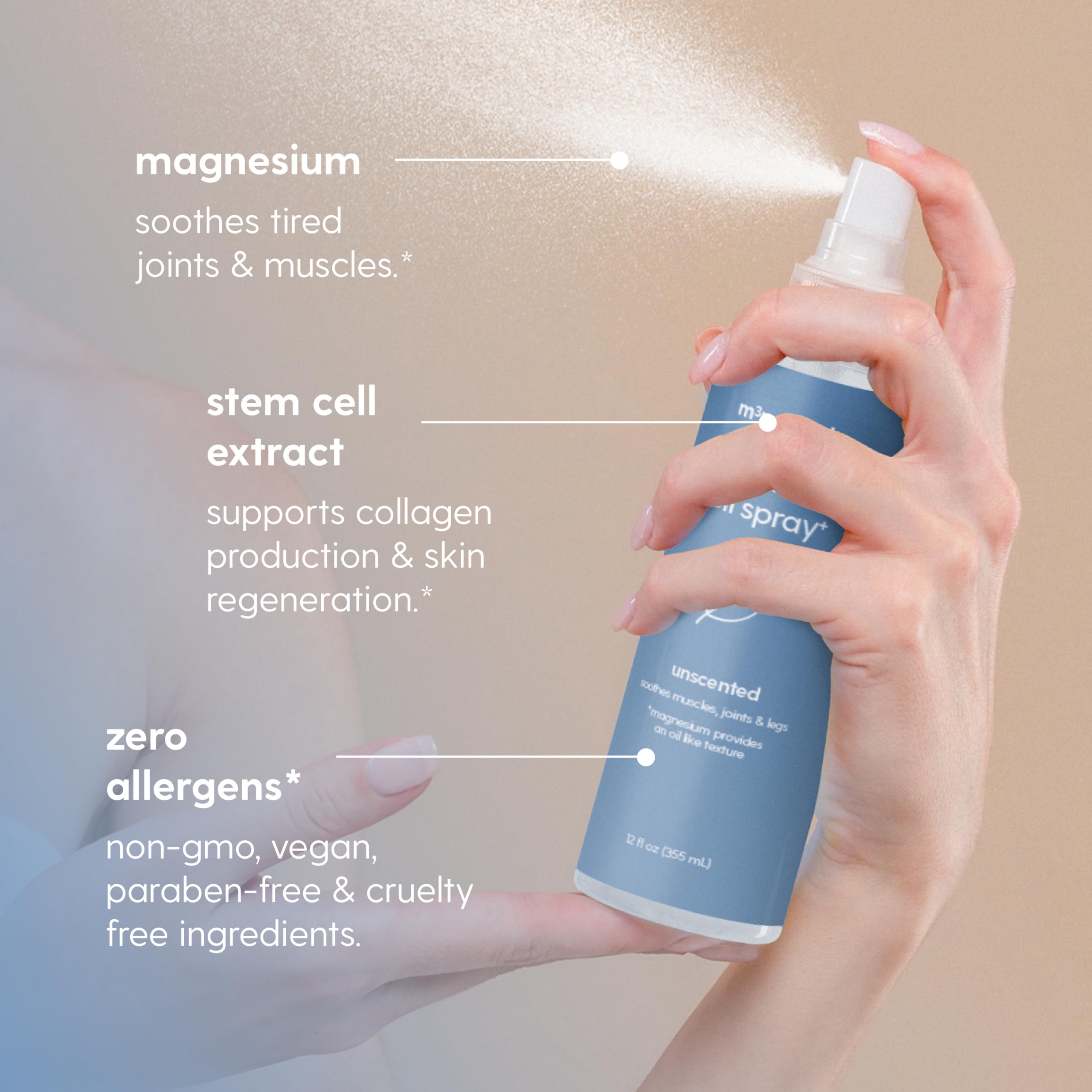 M3 Naturals magnésium spray sur pieds fatigués après l'effort.