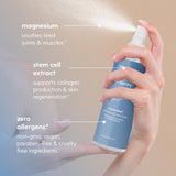 M3 Naturals magnésium spray sur pieds fatigués après l'effort.