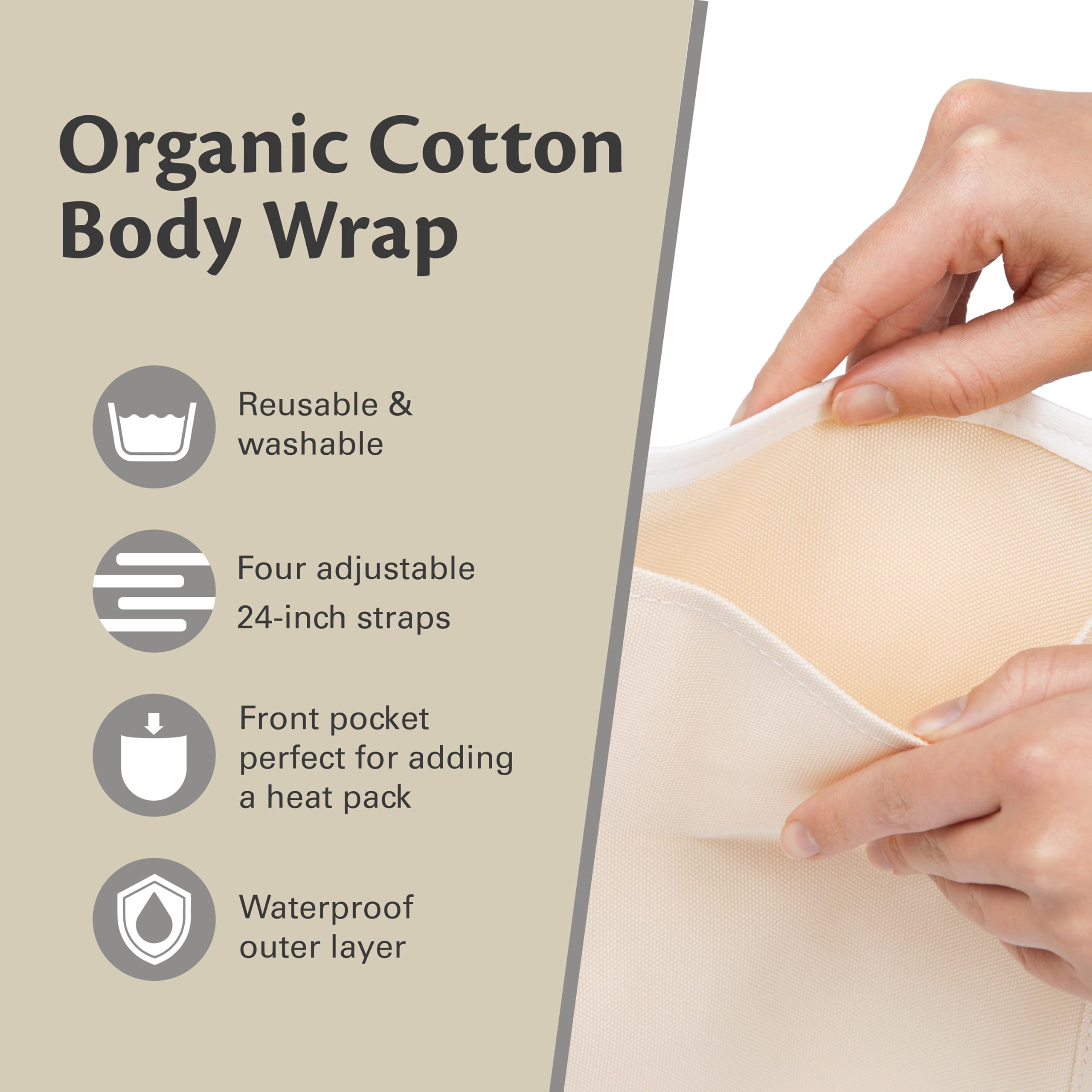 M3 Naturals enveloppe huile de ricin, surface extérieure résistante et intérieur doux.