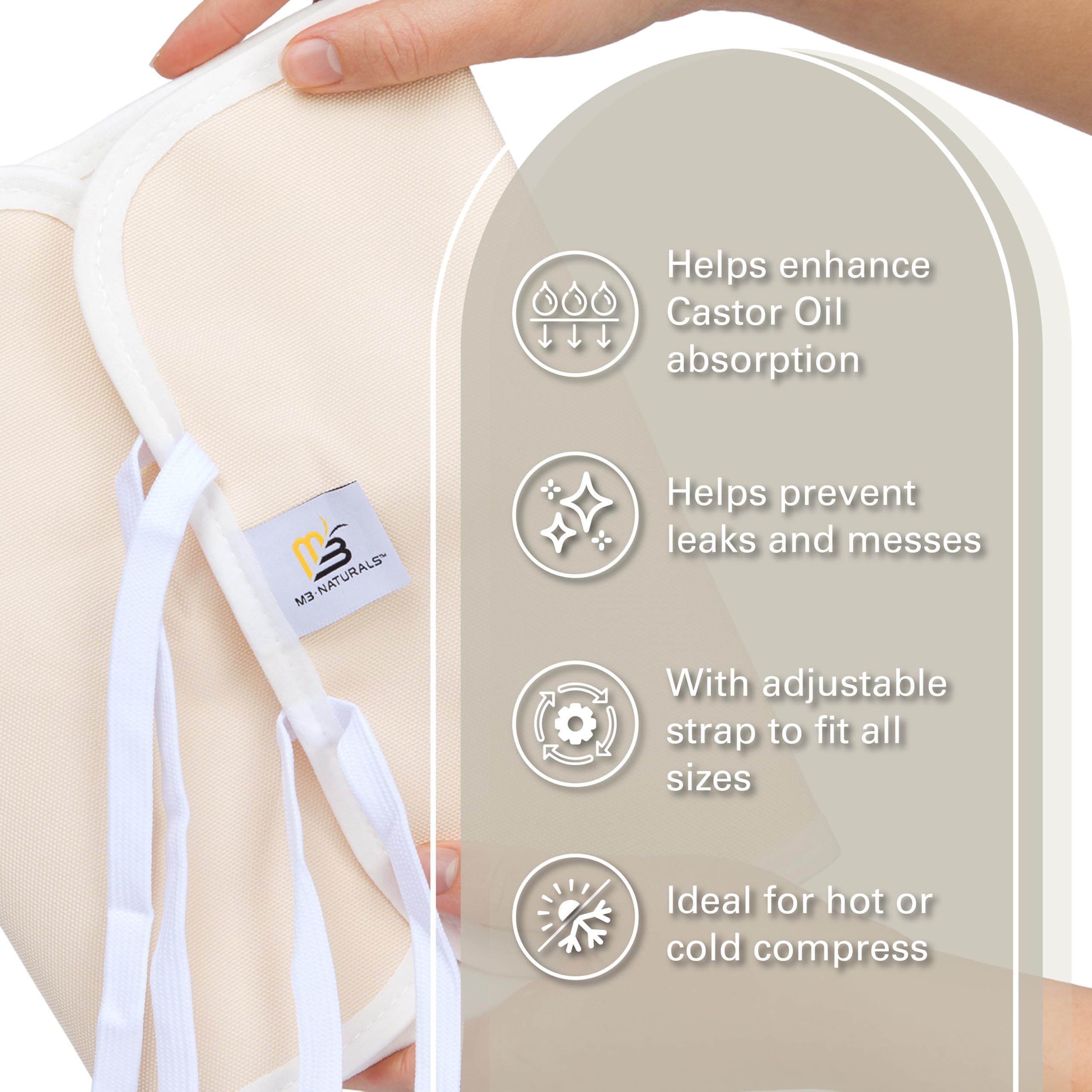 M3 Naturals wrap avec sangles durables et couche extérieure imperméable.