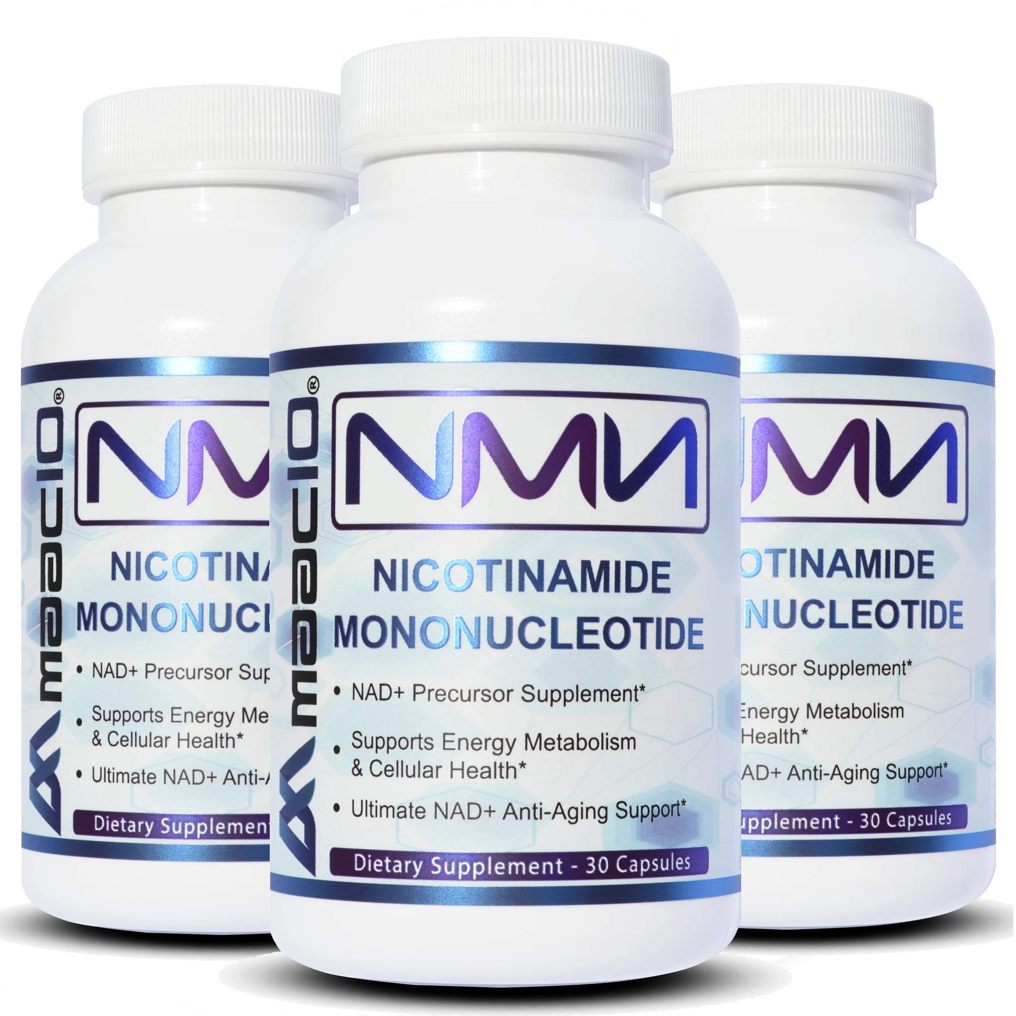 Capsules MAAC10 NMN – dose 125 mg soutenant l'énergie cellulaire.