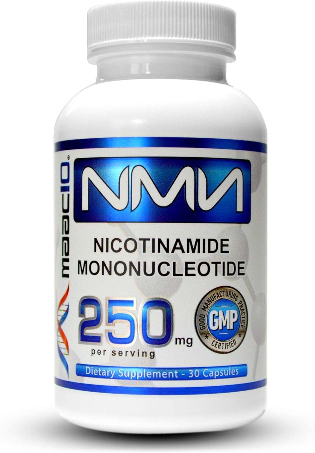 Maac10 NMN en bouteille, complément pour soutenir NAD+ et énergie durable.