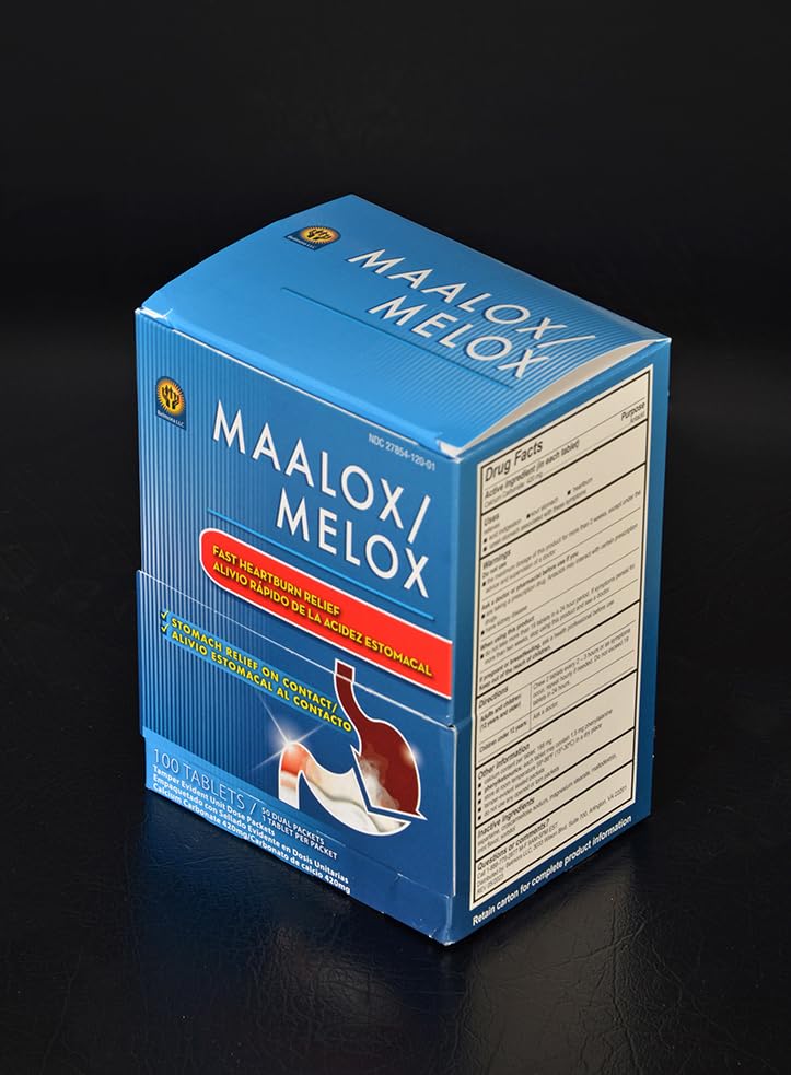 Pack de 12 comprimés Maalox à mâcher, prêt à être saisi rapidement.
