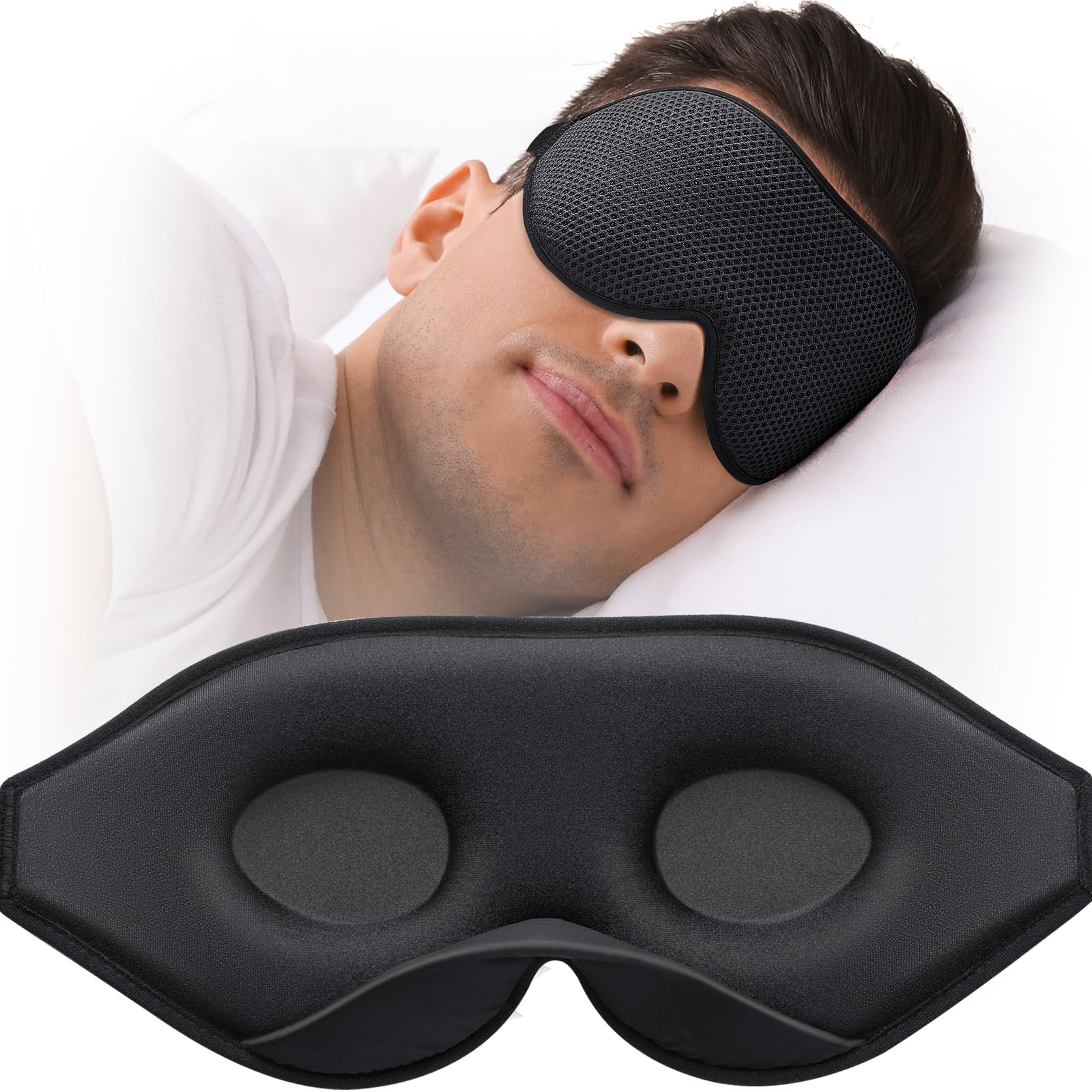MABAO masque-sommeil 3D, design ergonomique, confort sans pression