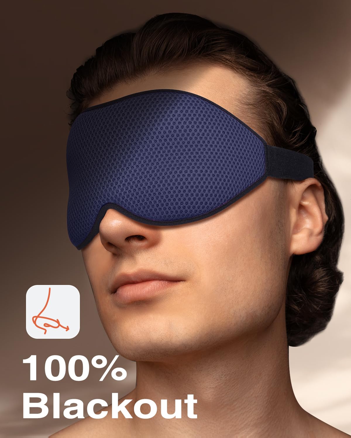 Masque MABAO avec mousse mémoire douce, contact agréable sur la peau.