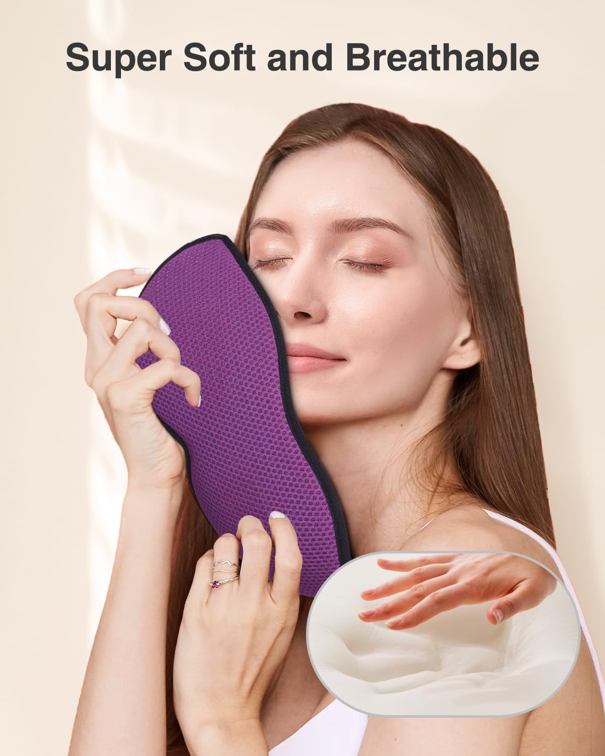 MABAO masque ultra-leger idéal voyage et sieste violet