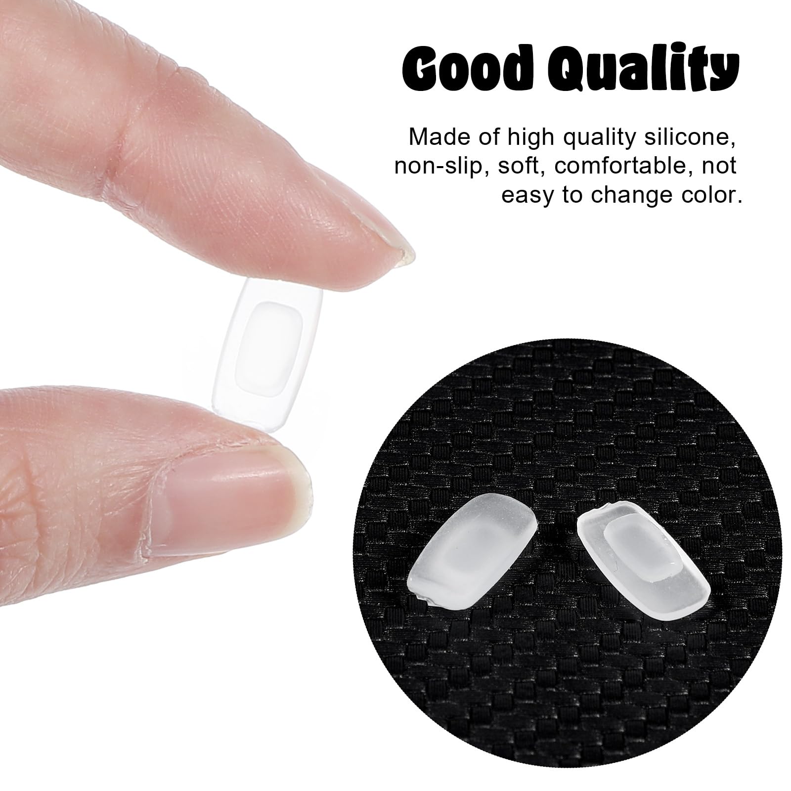Coussins nez silicone Mabor blancs anti-glisse évitent les glisses au quotidien.
