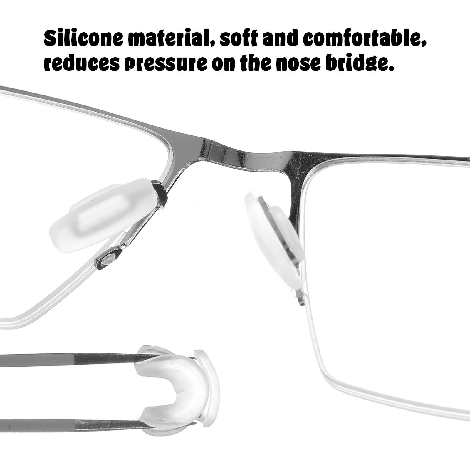 Coussins nez silicone Mabor pour confort quotidien et maintien des lunettes.