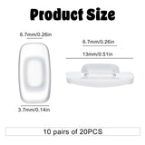 Coussins nasaux Mabor en silicone blancs, enfichables sans outil pour ajustement rapide.