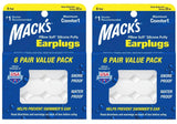 Mack's Pillow Soft bouchons d'oreilles silicone modelables pour dormir, confortables et discrets