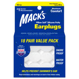 Mack's bouchons d'oreilles en silicone moulable, emballage prêt à tester pour dormir sans bruit