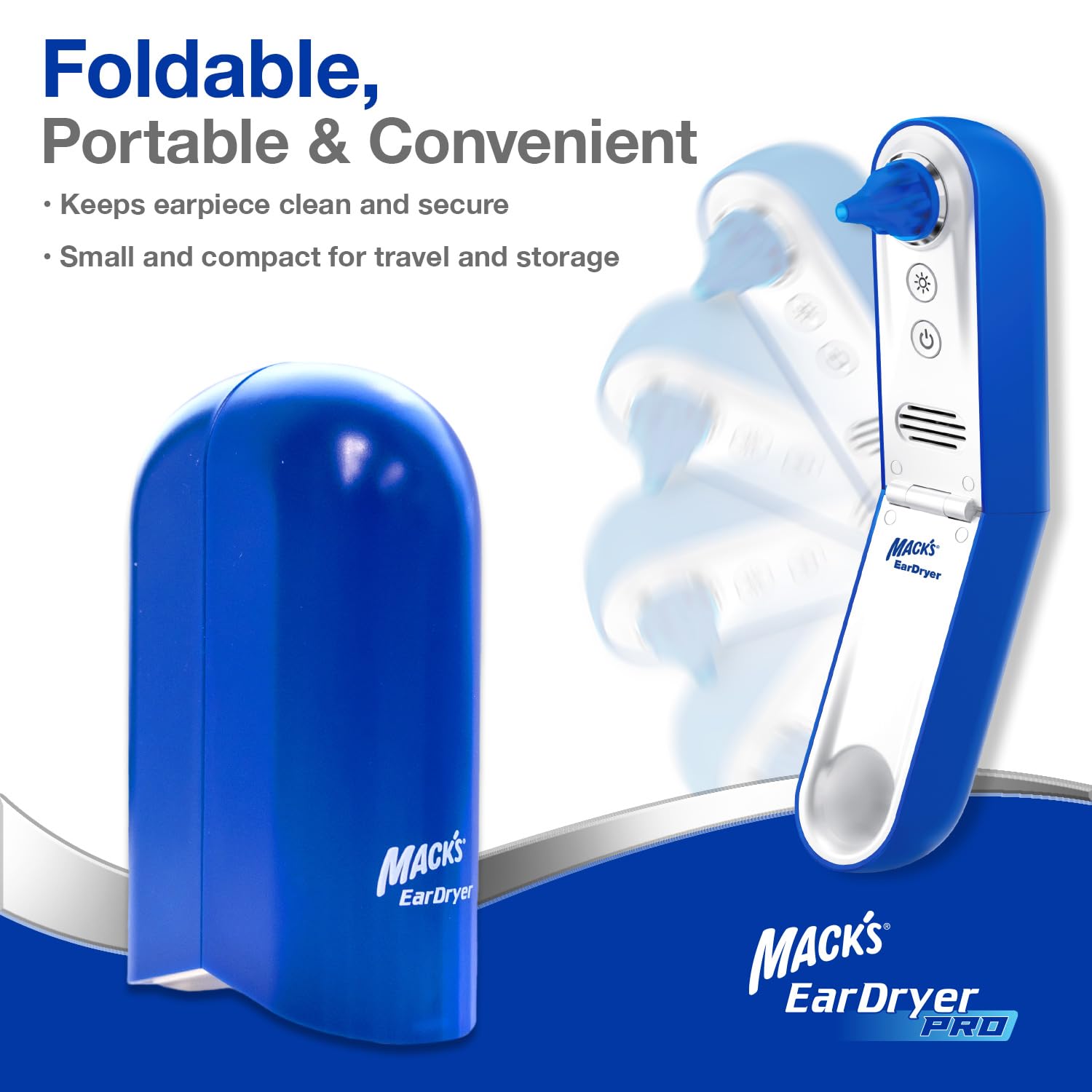 Mack's Ear Dryer Pro offre 3 niveaux de puissance adaptés à tous.