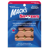 Mack's Snoozers bouchons d'oreilles en silicone 6 paires, ajustement précis pour un sommeil paisible.