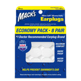Bouchons Mack's en silicone moulable conçus pour dormir, confort et réduction du bruit.