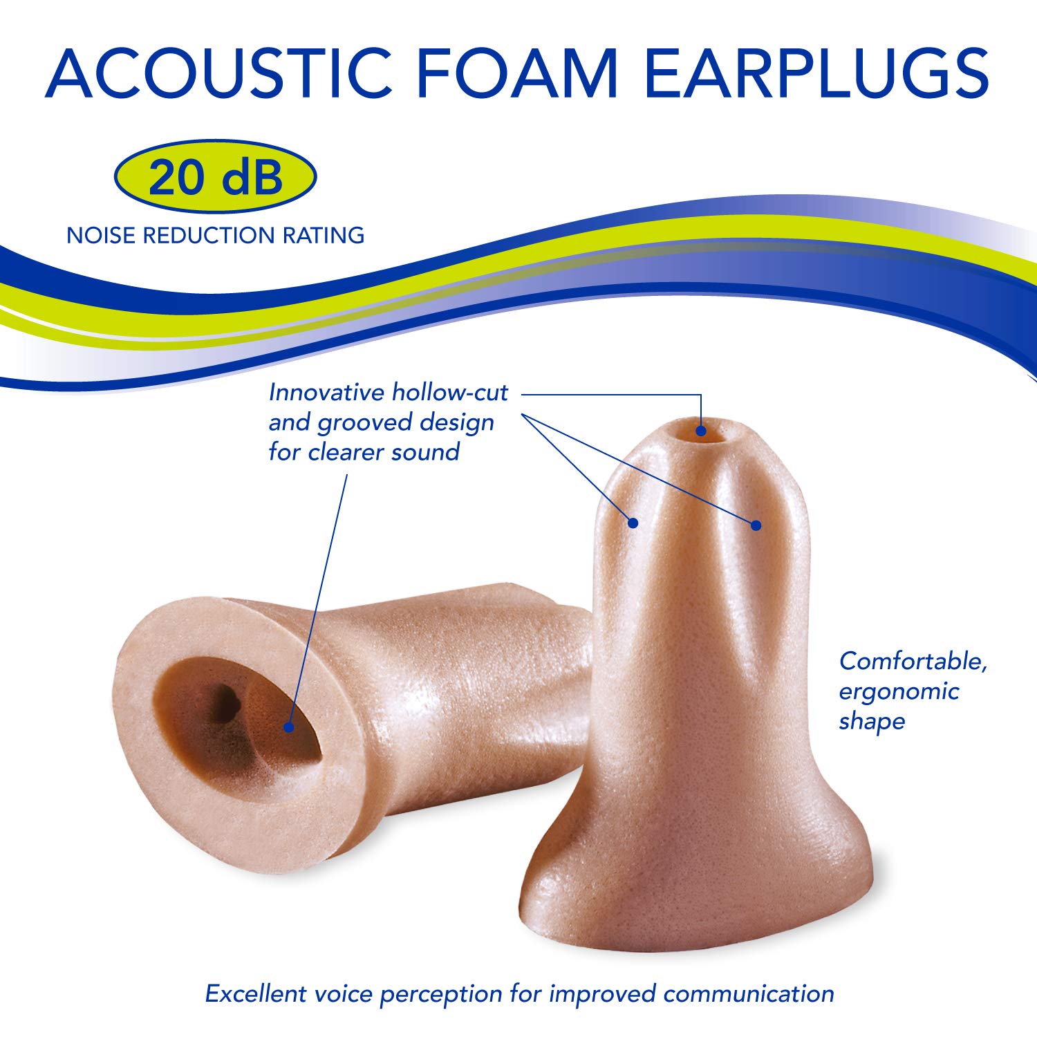 Mack’s bouchons d’oreilles mousse acoustique pour jam session, réduction du volume tout en restant clair.