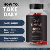 Macondo Simple Male Gummies énergie stable pour la journée active.