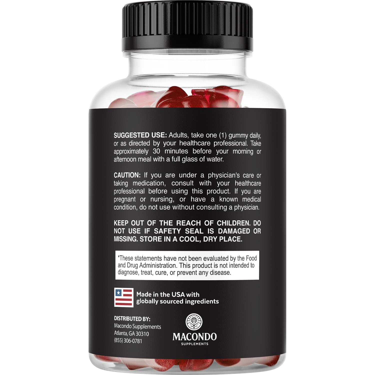 Macondo Simple Male Gummies fabrication américaine et ingrédients locaux.
