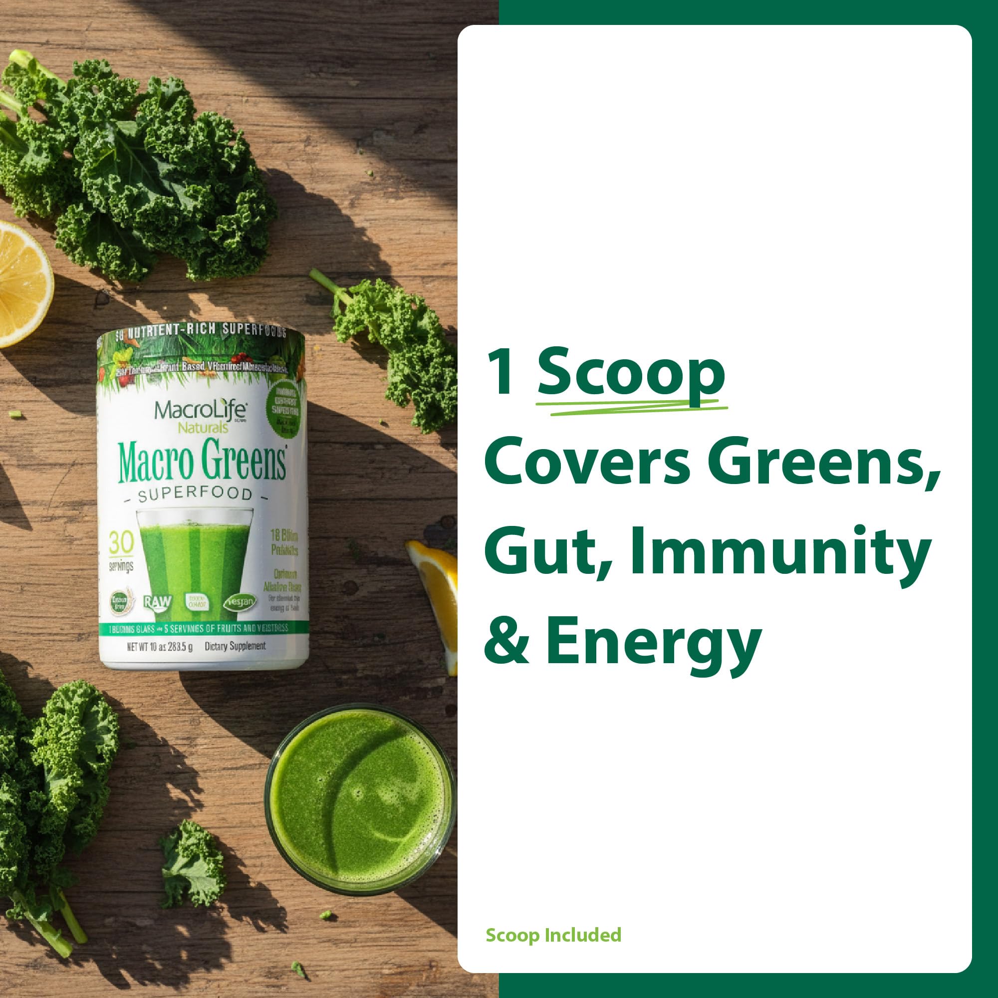MacroLife Macro Greens – 38 superaliments pour enrichir votre nutrition quotidienne