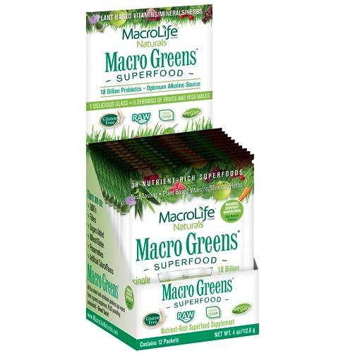 MacroLife Macro Greens – shake-verre pour préparer rapidement un smoothie vert.