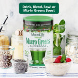 MacroLife Macro Greens – se mélange facilement au yaourt ou à une boisson