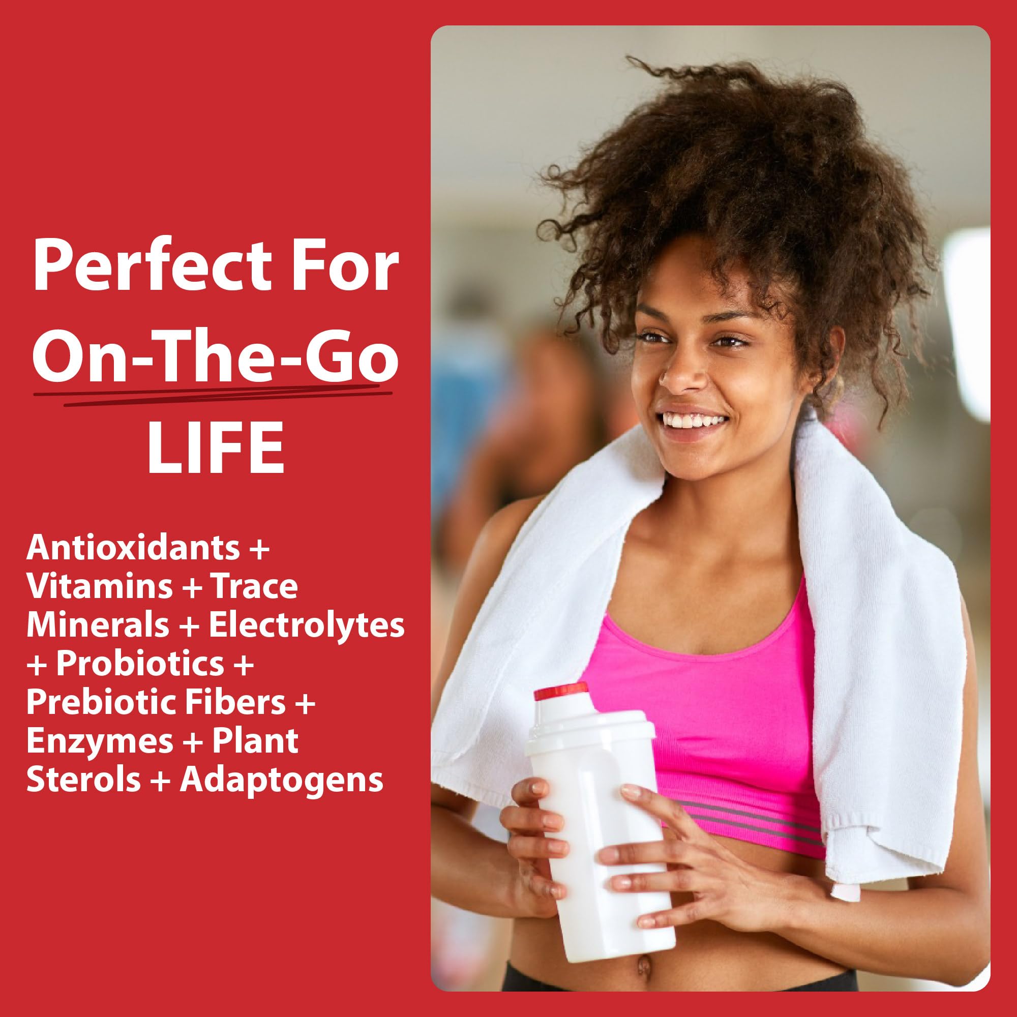 MacroLife Naturals Miracle Reds - sachets individuels pour dosage pratique en déplacement.