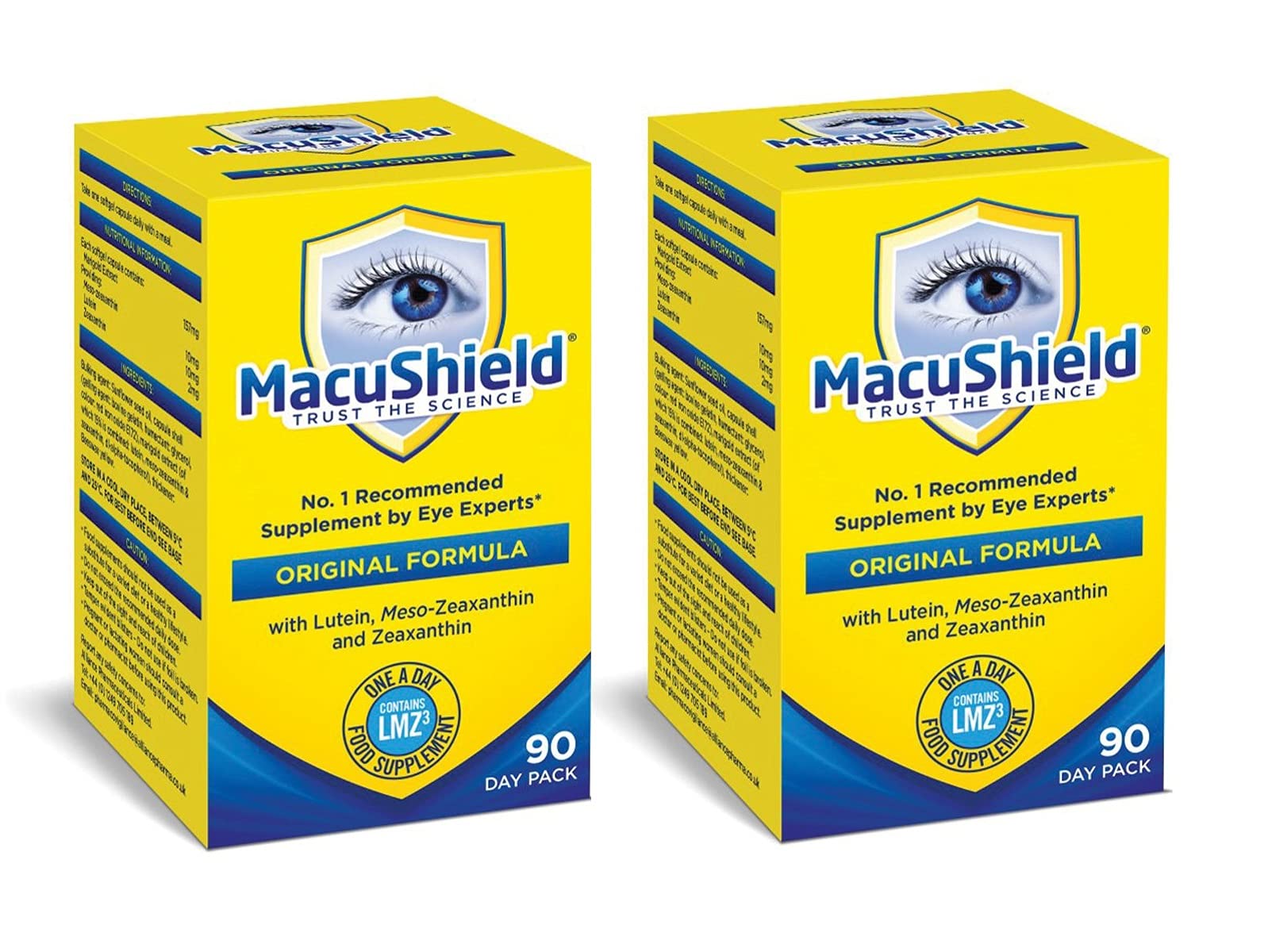 MacuShield Macushield capsules dans coffret 2 packs, pratique et économique pour usage durable
