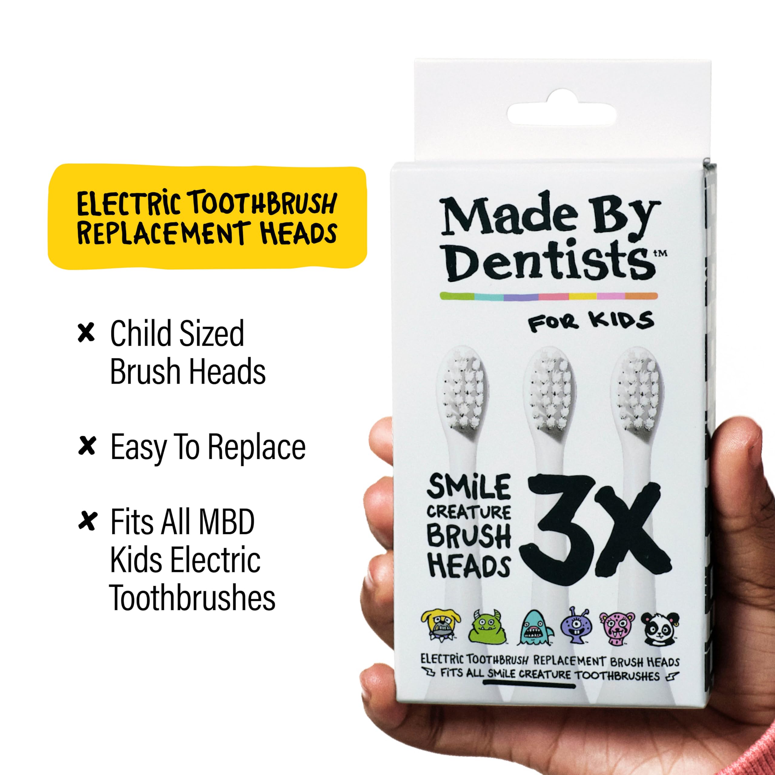 Made by Dentists brosse-dents-enfant-6-tetes-remplacement pour long terme.