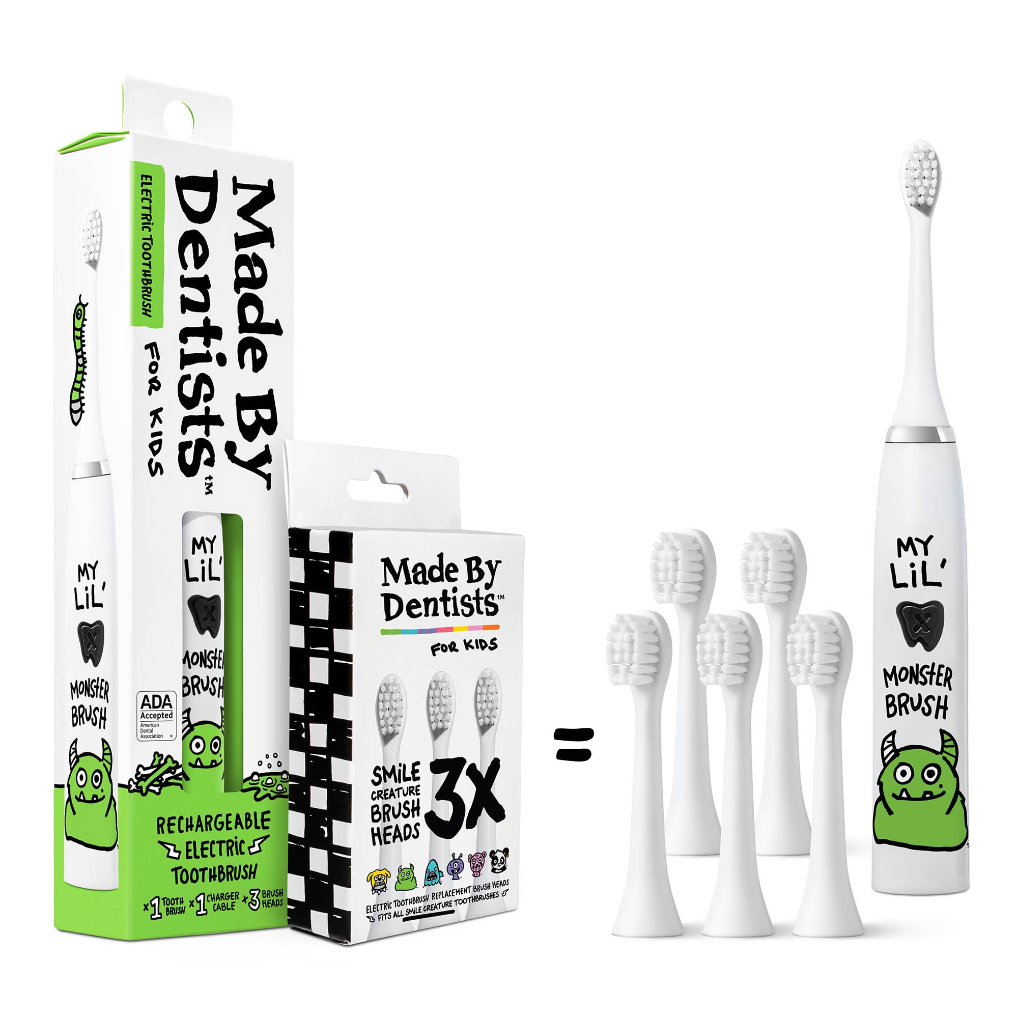 Made by Dentists brosse-dents-enfant-monstre-rechargeable: brossage ludique et pratique
