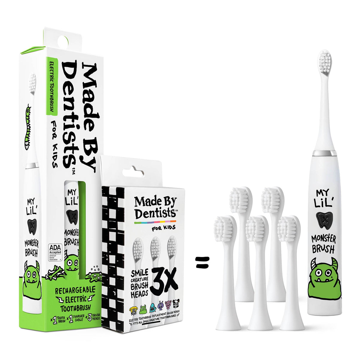 Made by Dentists brosse-dents-enfant-monstre-rechargeable: brossage ludique et pratique