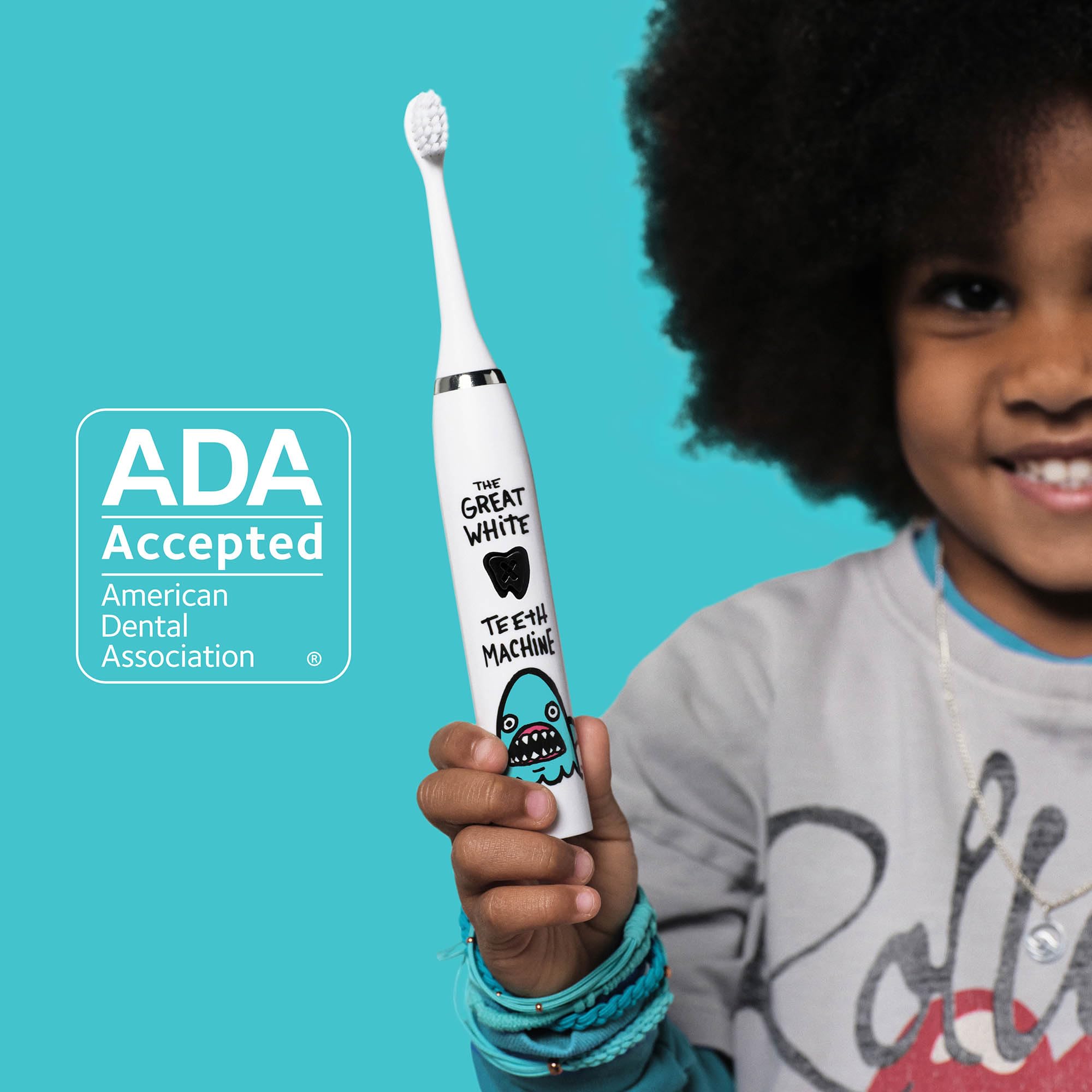 Made by Dentists brosse électrique enfant rechargeable, prise en main ergonomique.
