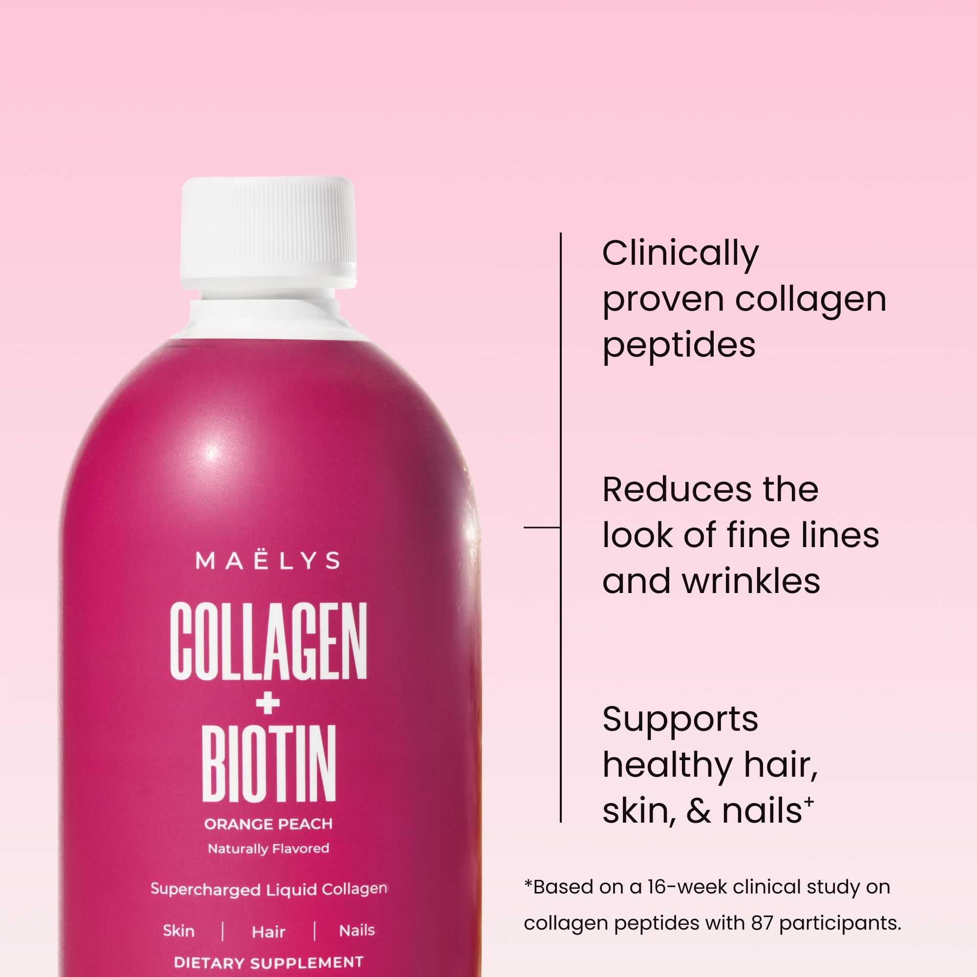 Maëlys Collagen - Verre avec boisson, intégration aisée dans la routine.