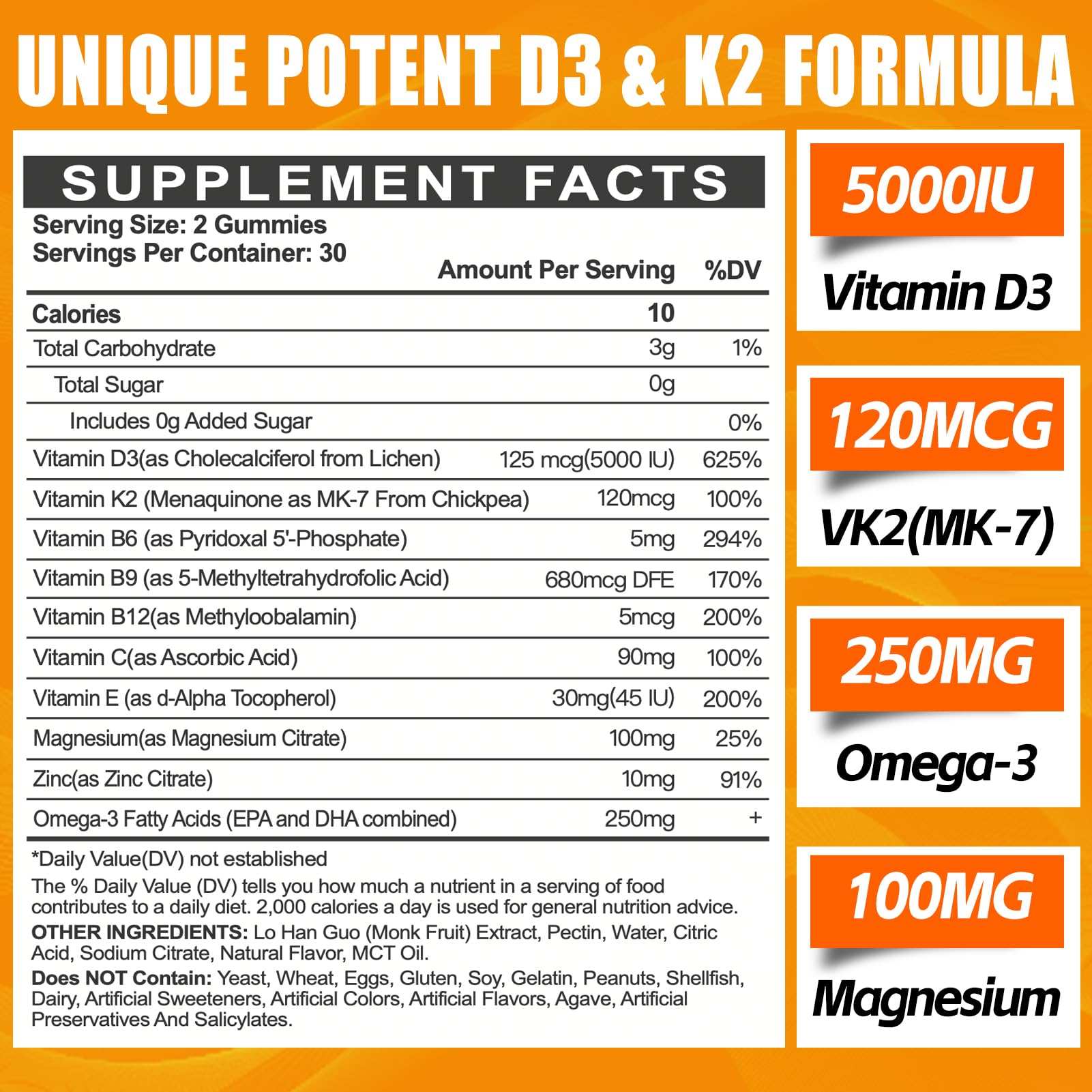 Maennyliy D3K2 gummies emballage ouvert montrant le format facile à consommer