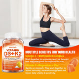 Maennyliy D3K2 gummies avec Omega-3 pour absorption optimisée