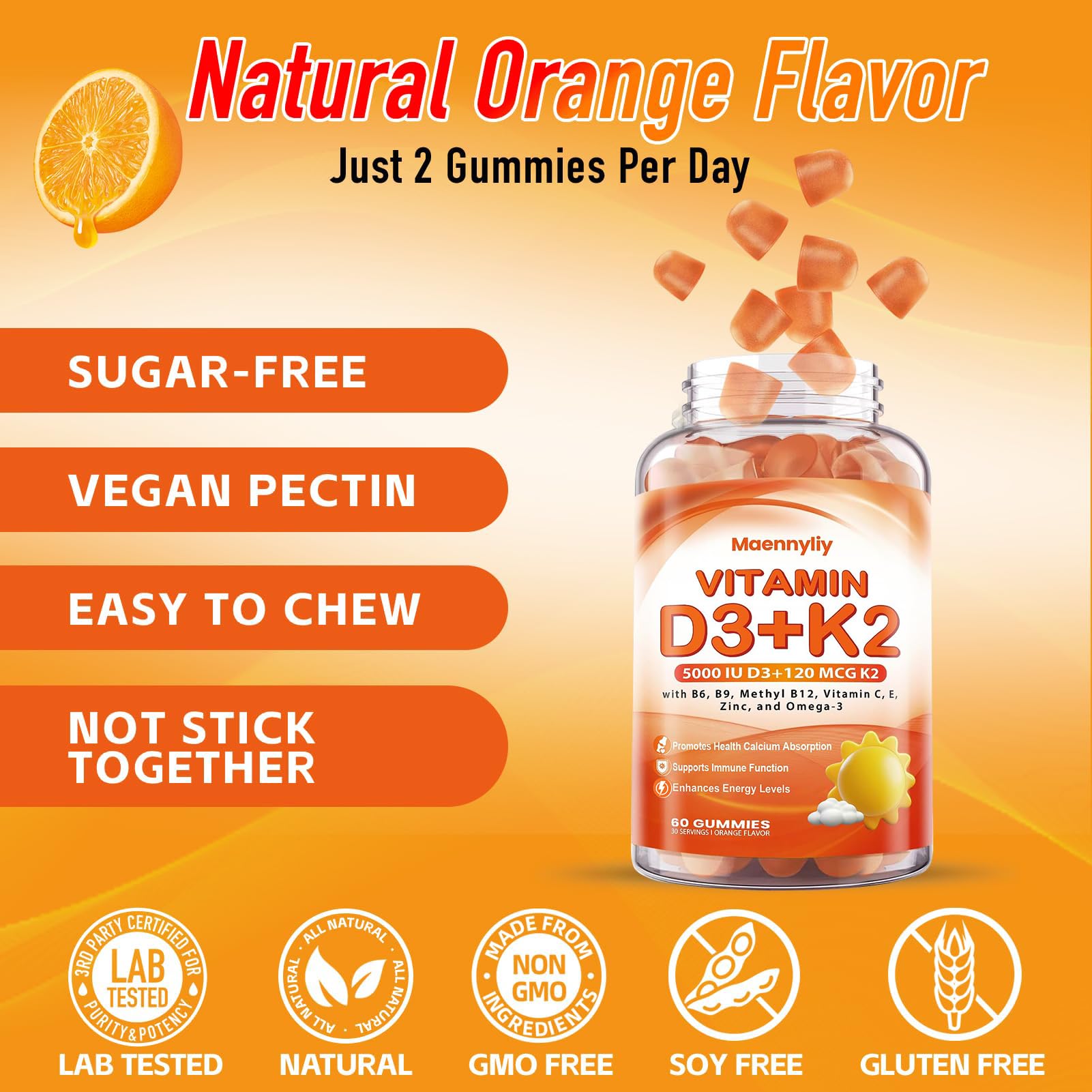 Maennyliy D3K2 gummies utilisation quotidienne et routine
