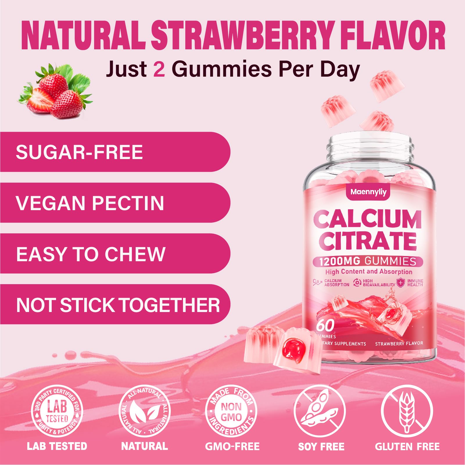 Maennyliy Gommes – goût fraise naturelle pour une dégustation agréable