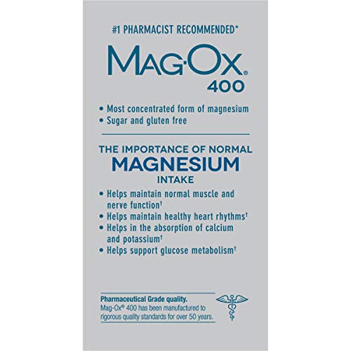 Mag-Ox 400: soutien potentiel du métabolisme du calcium et du potassium.