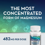 Mag-Ox 400 : tablettes recouvertes visibles, faciles à avaler pendant les repas.
