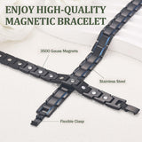 MagEnergy bracelet magnetique homme ajustable 8-5 pouces, ajustement précis et confort.