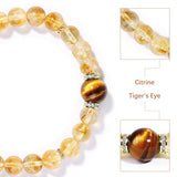 Gros plan Citrine 7 mm du bracelet Magiriam pour une teinte chaude vibrante.