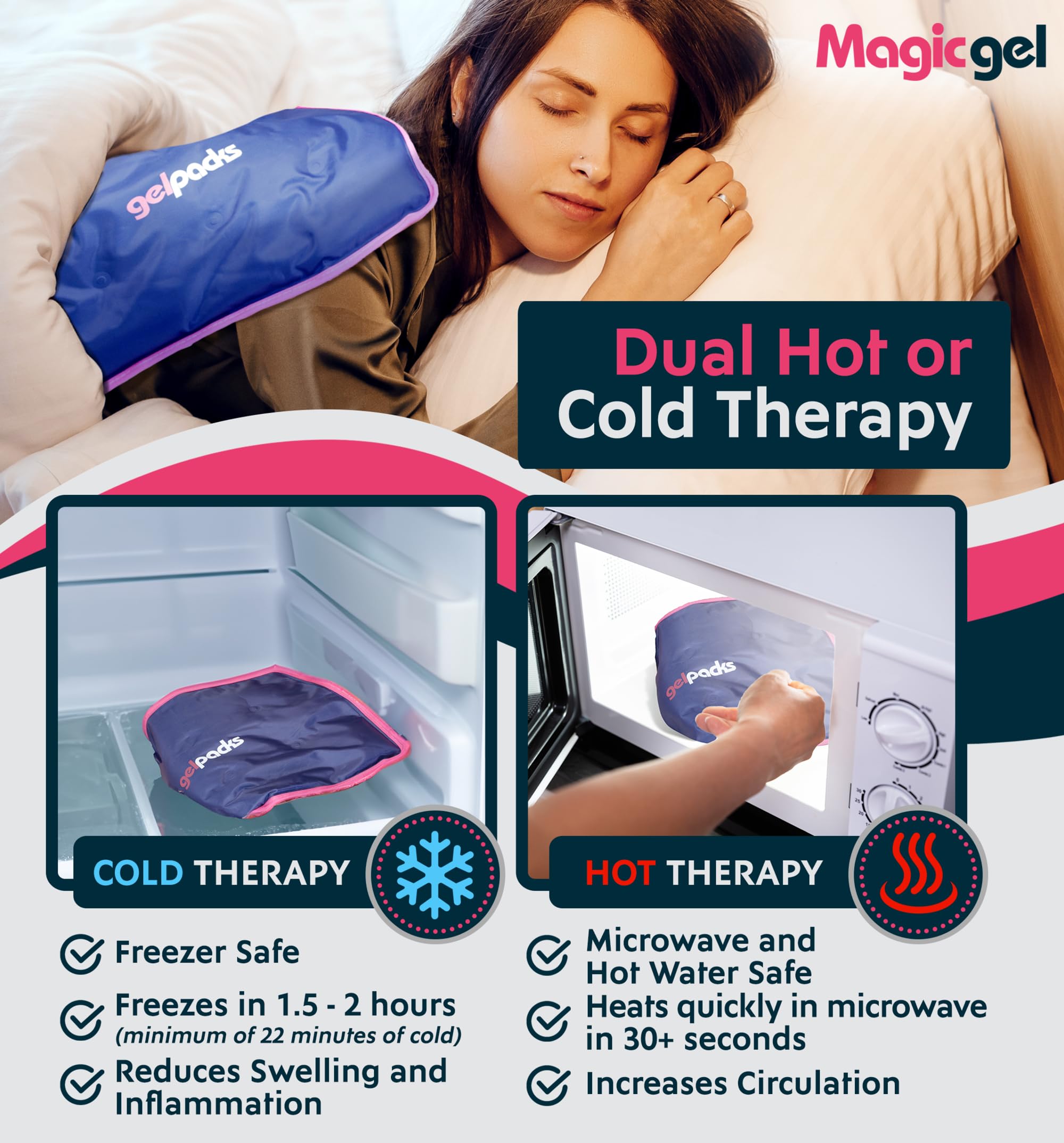 magic gel application rapide froid, facile à utiliser dès la sortie du congélateur