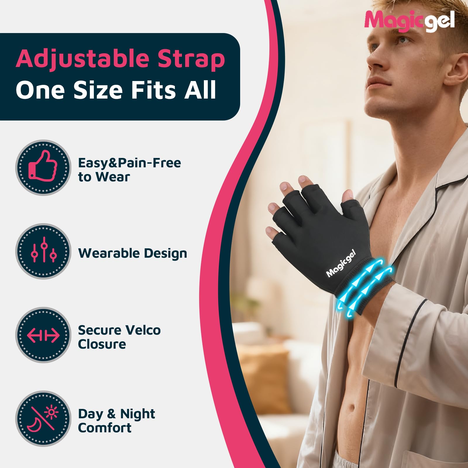 Magic Gel design-portable-usages: activités mains libres sans contraintes.