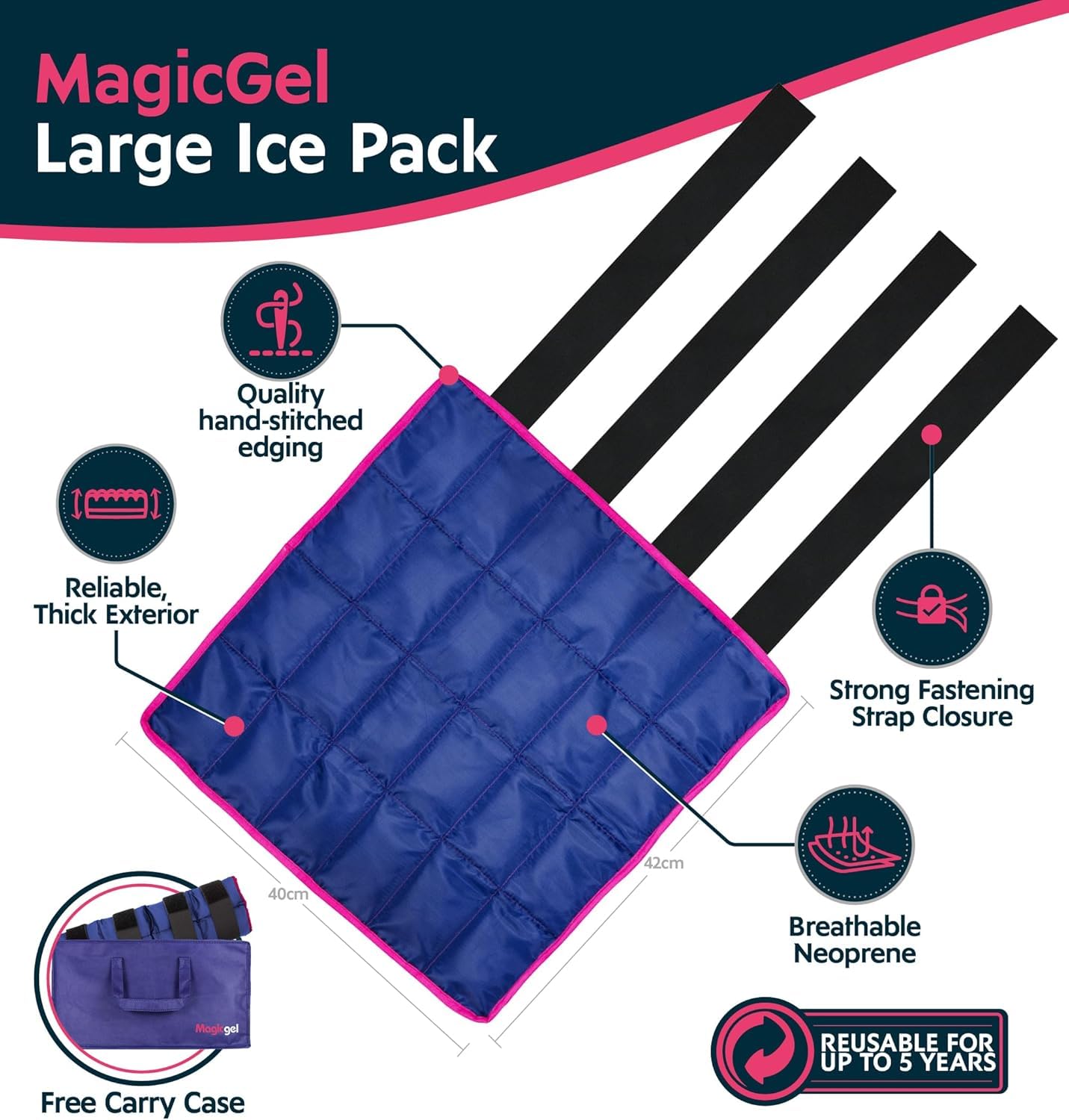 Magic Gel sac congélation inclus, rangement pratique lors des déplacements