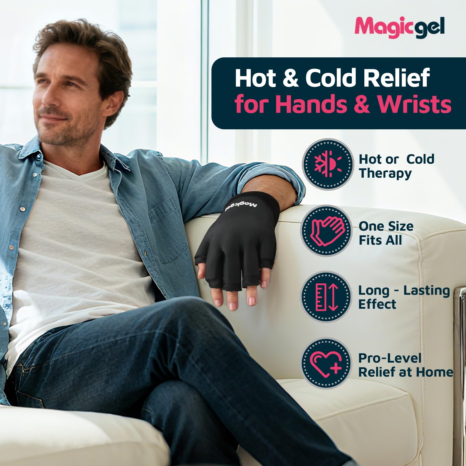 Magic Gel thérapie chaud-froid: usage polyvalent pour les mains.