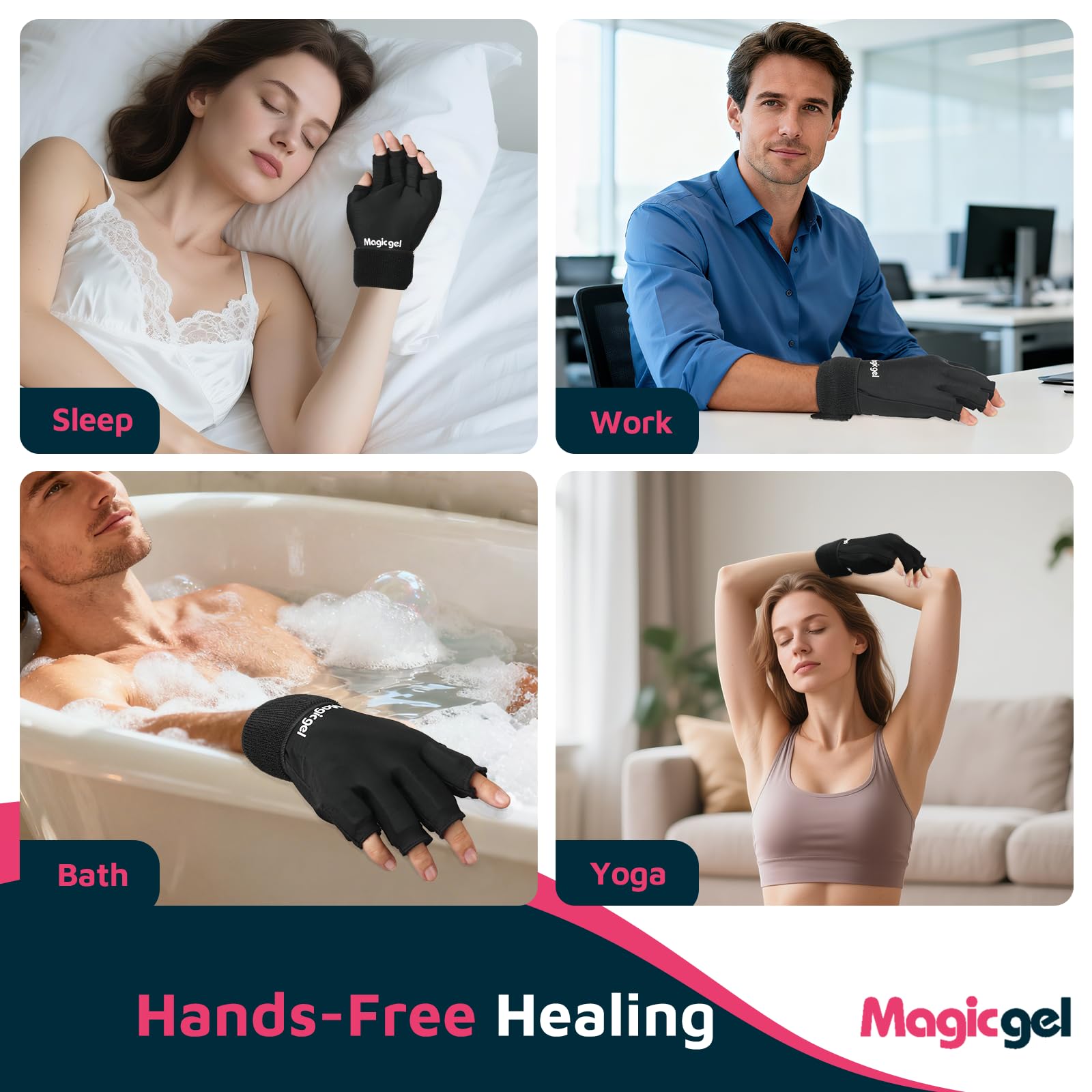Magic Gel utilisation-sport-activites: récupération après l’effort des mains.