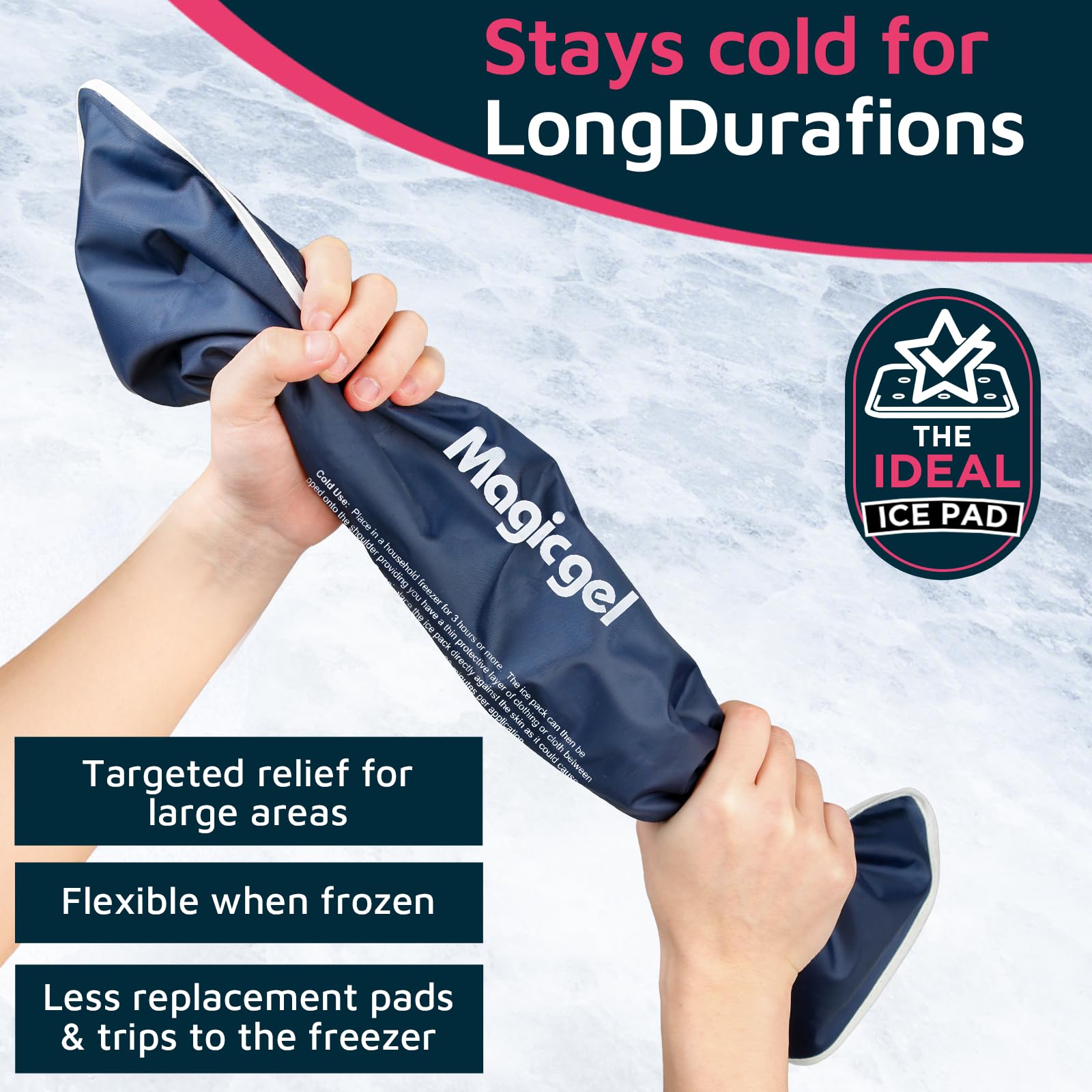 Magic Gel XL longue durée de froid pour des séances prolongées