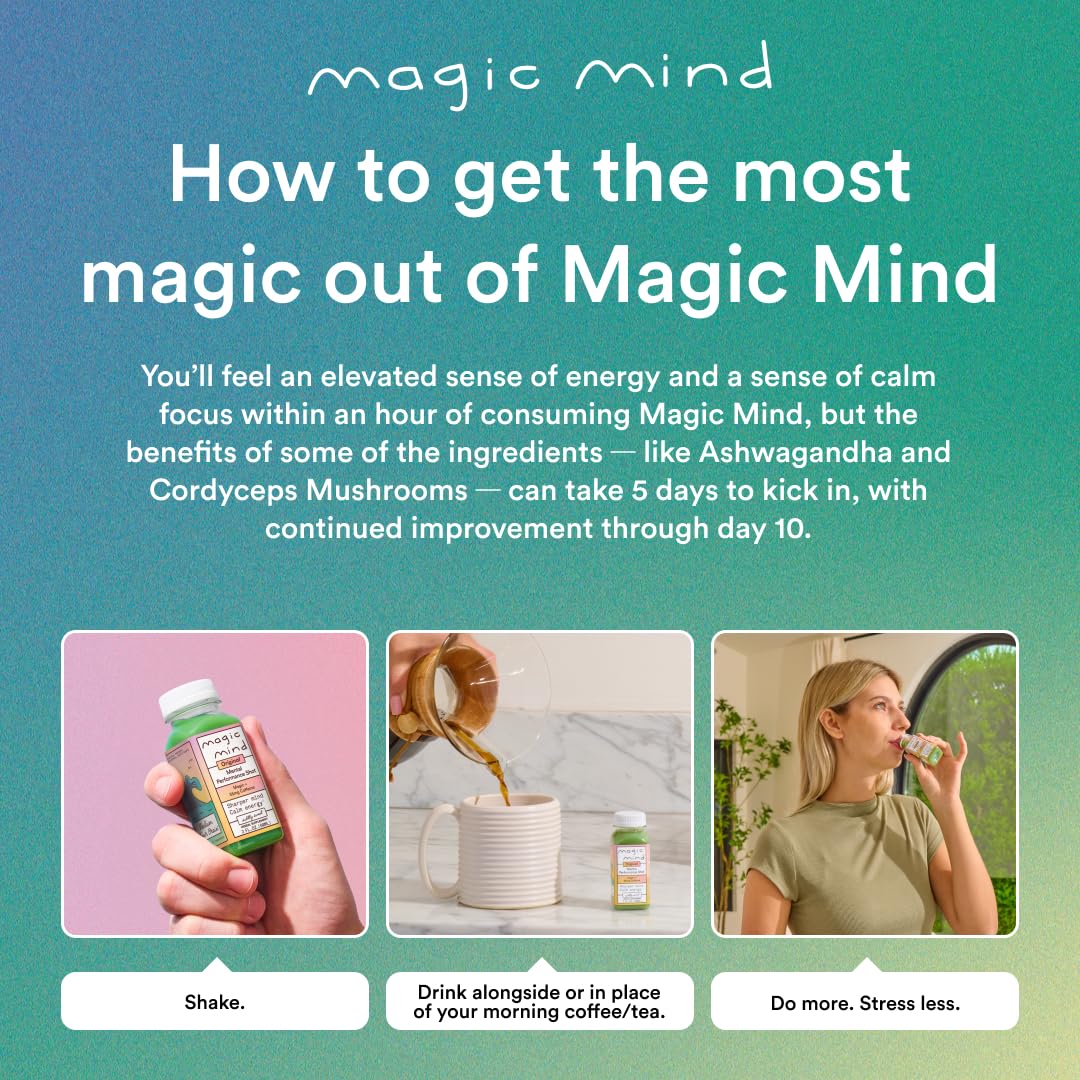 Magic Mind Shot compatible keto et vegan avec ingrédients majoritairement biologiques